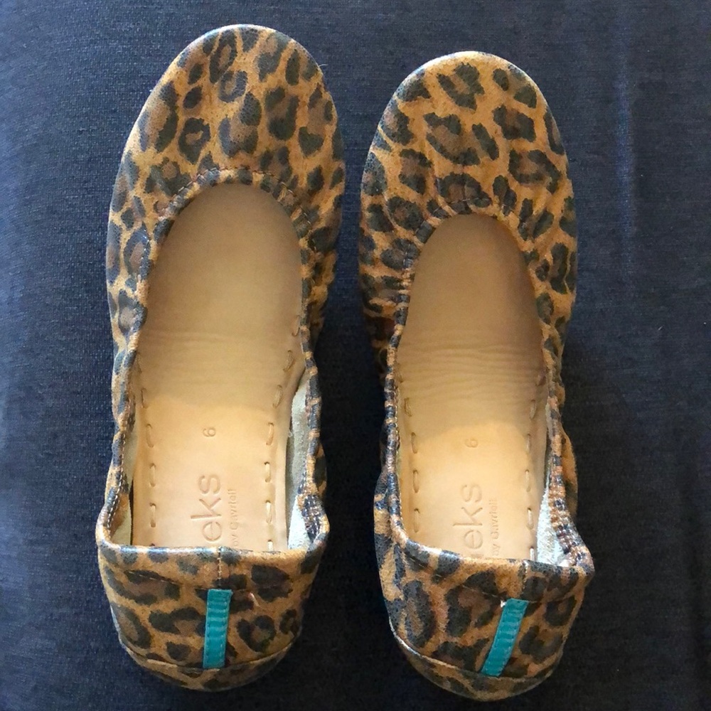 tieks leopard size 6 like new